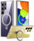 TORRAS Weltneuheit für Samsung Galaxy S24 Ultra Hülle 5G für MagSafe-Ständer (Nr.1 Magnetkraft, Militärischer Schutz) Stoßfest Kratzfeste Samsung S24 Ultra Hülle Ostand All-in-One Case,Transparent
