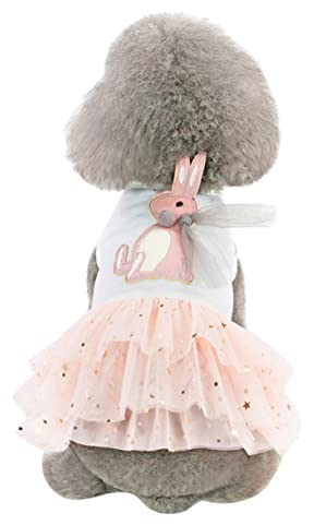 INOOMP Pet Gauzy Dress Tutu Rock Für Hunde Süße Leichte Baumwollkleidung Für Frühlings Sommerabenteuer s Für Partys Und Feiertage