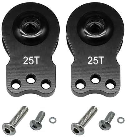 Servo-Saver aus Aluminium, 25T, 3 Löcher, verstellbar, Hi-Torque-Servo-Hupe, kompatibel mit 1/8 1/10 RC Car Crawler SCX10 Boat Capra TRX4 TRX6 RC Bootsteilen