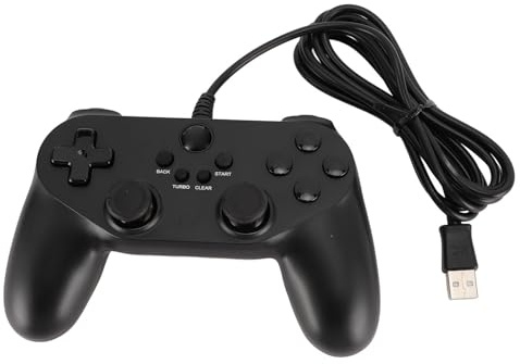 Yanmis Controlador de Juegos con Cable USB Gamepad, Joystick para PC Portátil Simulador, 7 8 10 11, Steam Dual Vibration, Chip de 8ª Generación de Betop, Baja Latencia, Joystick de
