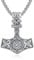 KATHLU Viking Thor's Hammer Necklace for Men Women Mjolnir Amulet Rune Pendant Norse Pagan Nordic Jewelry