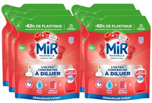 MIR L'Ultra Concentré à Diluer Vinaigre & Framboise - Lot de 6 x 150ml