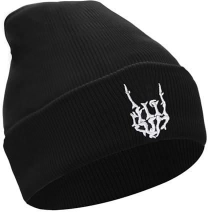 YAMEIZE Beanie Knitted Hats for - Women Men Beanie Hat Soft Slouchy Knitted Hat Autumn Winter Skull Cap Gothic Warm Hat Outdoor