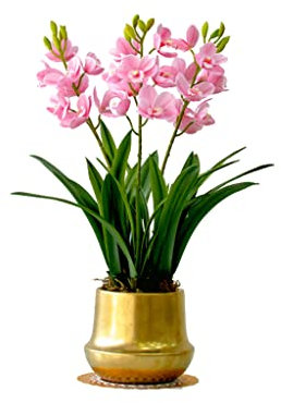 CWLPSL Künstliche Blumen-Dekoration, Cymbidium-Orchidee, künstlicher Blumenstrauß, Phalaenopsis, künstliche Cymbidium-Blumen für Hochzeit, Urlaub, Braut, Zuhause, Party, Dekoration, künstliche Blumen
