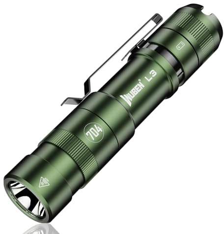WUBEN L3 Torch High Lumens, 3000 Lumen Bright Torch Rechargeable, Dual-Way USB C Charging 7 Light Mode, IP68 Handheld Torches for Tactical/Outdoor/Dog Walking, Tool Gifts for Men
