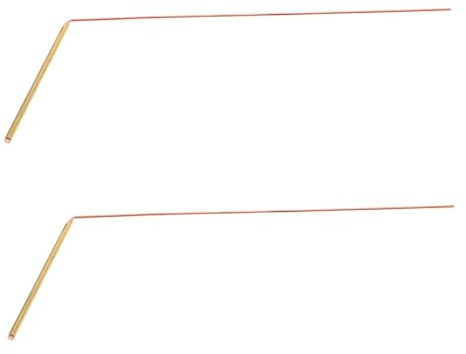 MAGICLULU Baguettes de Sourcier Pliables en Laiton Bicolore pour Détection Eau et Objets Enfouis, 2 Pièces, Usage Extérieur et Divination, Légères et Solide
