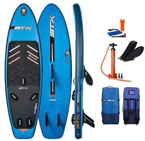 CampSup WindSUP STX Aufblasbares Stand Up Paddle Board mit Windsurf-Option | Surfboard für Einsteiger & Fortgeschrittene mit zubehör