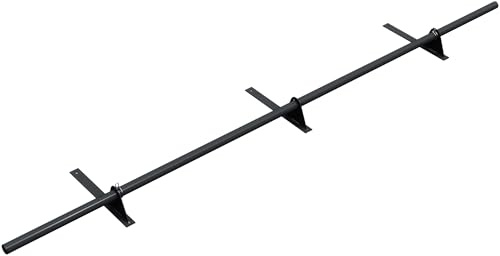 Parotec SCHNEEFANGROHR-Set 2 m für Trapezblech – 1 Rohr, 3 Halter Anthrazit | Komplettset 200 cm für Dachpappe/Bitumenbahn & Shingles (Bitumenschindeln) – Schneefang/Dachlawinenschutz – RAL 7016