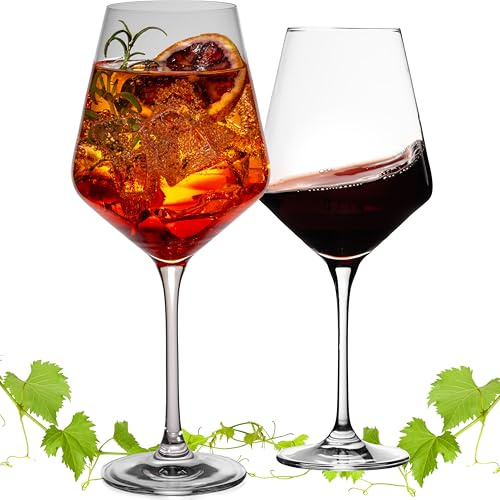 Imerial Glas-aperitif-glas-set 2 x 580 ml – aperitif-glas sprutglas av Crystalline-glas, diskmaskinssäker serie Aten