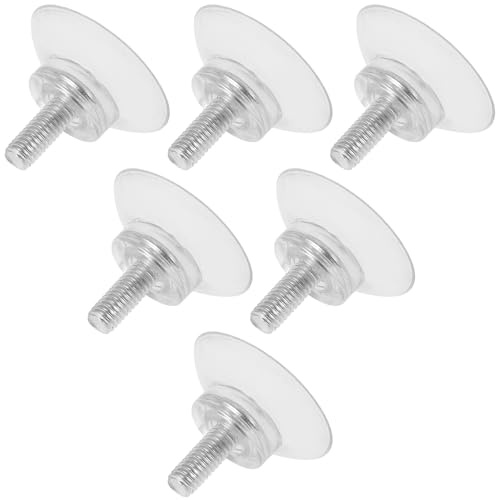 HOLIDYOYO PVC Saugnäpfe M6 6 Stück mit Gewinde, Schraubbar für Glasfenster | Autoscheiben und Sonnenschutz, Einfache Montage, Saugnapf mit Gewinde und Schraube