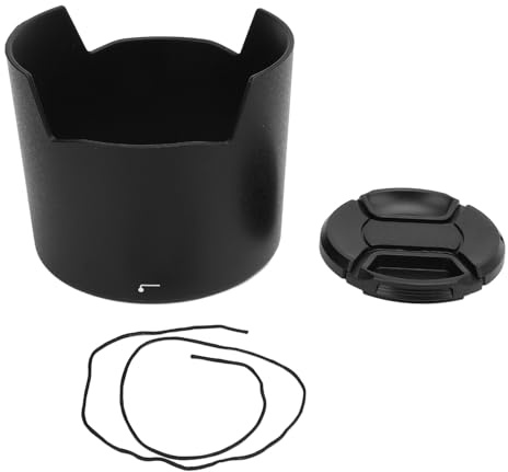 HB 38 Camera Lens Hood Shade with 62mm Lens Cap for Nikon AF S VR Micro 105mm f 2.8G IF ED, Threaded Anti Glare Design for Backlit and Flash Photography