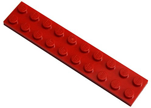 LEGO Piezas y piezas: rojo (rojo brillante) 2 x 10 platos x10