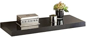 spot on dealz® Floating Shelves Wall Bookshelves Wooden black Shelf Bookshelf Shelves for Bedroom Living Room Kitchen Decorative Furniture Display Shelving