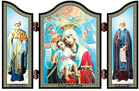 NKlaus 1408 Gottesmutter Würdig ist christliche Ikone Dostojno Est Bogorodicy