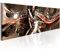 murando - Wandbilder XXL Paar 150x50 cm 1 tlg - Wand Deko Vlies Leinwand Bilder Groß Wanddeko Wohnzimmer Schlafzimmer Kunstdrucke Panoramabild - Abstrakt Digital Liebe silber Blitz Akt