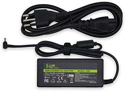 New Net - Alimentatore Caricabatteria Caricatore compatibile con Asus P2520 P2520L P2520LA P2520LJ [ 19V 3,42A 65W - Connettore 4.5 X 3.0 mm ]