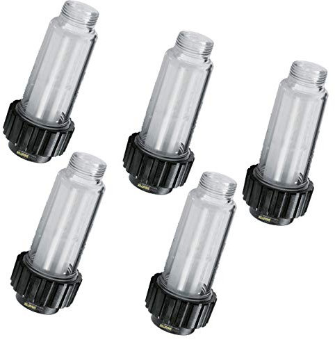 5 filtri dell'acqua con inserto filtro (5.731 – 050.0) per tutte le idropulitrici con attacco acqua da 3/4 come Kärcher K2-K7 compatibile con 4.730 – 059.0 di ONE!