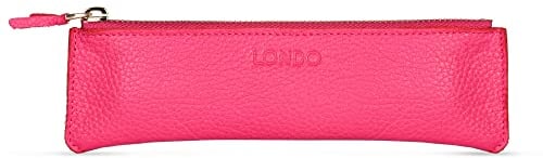 Londo Echtleder Federmäppchen mit Reißverschluss – Elegantes Bleistift Etui, Multifunktionales Schlampermäppchen und Stiftetasche für Büro, Reise & Alltag