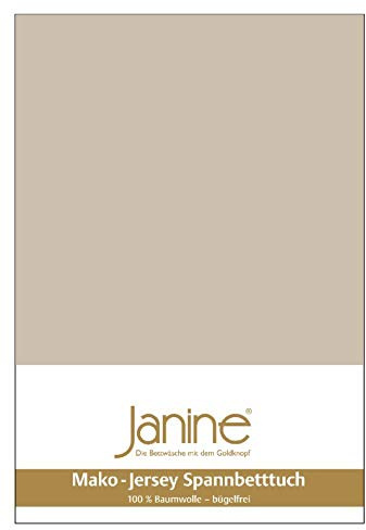 Janine Design Topper Comfort Jersey Spannbetttuch naturell, 140x200 cm - 160x220 cm
