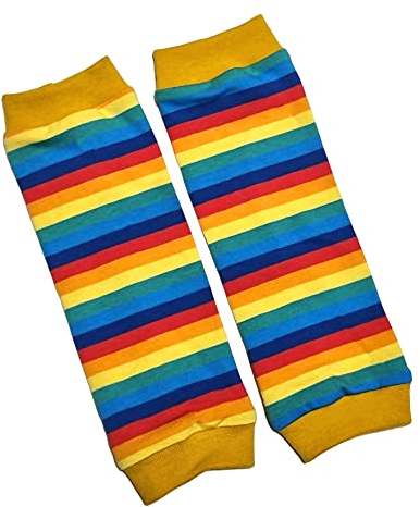 la.nunu Stulpen - Bunter Regenbogen 0-23 Monate - Beinstulpen für Babys und Kinder aus Baumwolle - Handarbeit - Kinderstulpen und Babystulpen für Mädchen