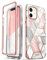 i-Blason Cosmo Series Slim Full-Body Stylish Protective Case for iPhone 12 Mini (2020), Marble Pink