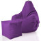 Green Bean 2er Set Sitzsack + Hocker - fertig befüllt - robust waschbar schmutzabweisend - Kinder & Erwachsene Bean Bag Bodenkissen Lounge Sitzhocker Relax-Sessel Gamer Gamingstuhl Pouf - Violett