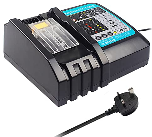 Waitley DC18RC Fast Charger Compatible with Makita Battery 14.4V-18V BL1830 BL1840 BL1850 BL1860 BL1815 BL1430 BL1450 BL1440 BL1415