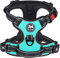 PoyPet Keine Pull Hundegeschirr Front Reflektierende Pet Weste für Hunde mit Einfache Kontrolle Griff und Rückseite perfekt für den täglichen Training, Walken, Running(Mint Blau,L)