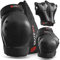 SKATEWIZ Rodilleras Niño, Rodilleras Patinaje Niña - Rodilleras Niña - Protecciones Patines Niña, Protecciones Patines Niño - Rodilleras Patines - Smash Talla S Negro