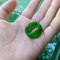 SMDSAZ Natürlicher Jade trockener Blauer hoher geschnitzter Jade-Ring, Jade-Ring, Jade-Ring (Color : Inner diameter19mm)