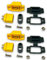 VUNIVERSUM 2X Paar XT60BE-F Hochstrom Einbaustecker + XT60H Stecker, Gummikappe, Schrauben für Lipo Akku XT60 Stecker Goldstecker Staub Wasser Geschützt 2Pin