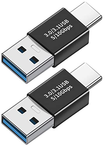 leizhan Adattatore USB C USB 3.0/3.1 (2 Pack), Adattatore USB da Tipo C OTG Disponibili per la Ricarica Rapida e il Trasferimento Efficiente dei Dati per Smartphone, MacBook, PC, laptop, Tablet