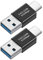 leizhan Adaptateur USB-C Mâle vers USB 3.0 (2 Pack), Convertisseur Adaptateur OTG USB-A vers Type-C pour PC, Notebook, MacBook Air Pro,Galaxy, Huawei, Tablett