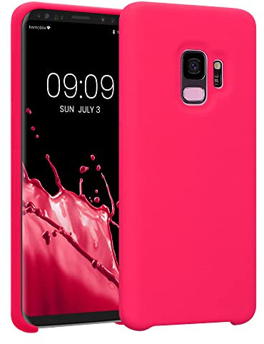 kwmobile Housse Compatible avec Samsung Galaxy S9 Coque - Housse de téléphone Protection Souple en TPU Silicone - Rose Fluo