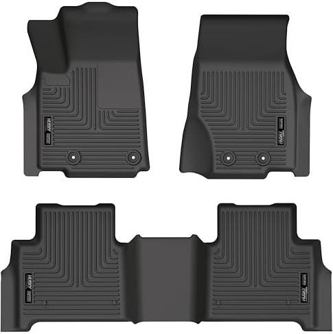 Husky Liners Weatherbeater Fußmatten, passend für Jeep Grand Cherokee 2022–2024 (ohne 4XE), vorne und 2. Reihe, 3-teilig, Schwarz – 95411
