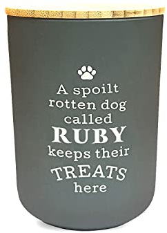 History & Heraldry Personalised Dog Treat Jar - Ruby