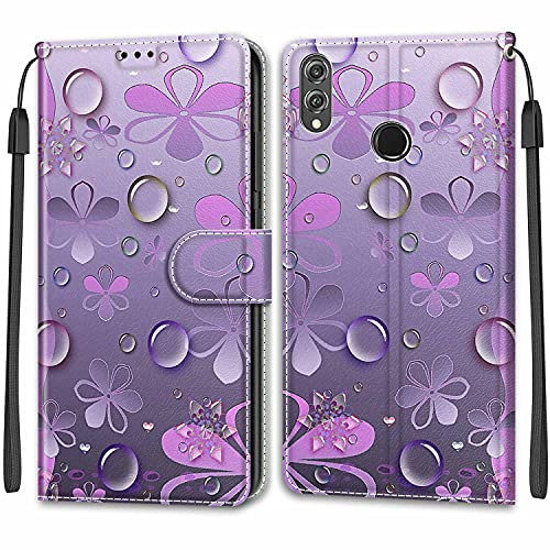 Feyten Funda para Huawei Honor 8X, Carcasa Huawei Honor 8X con Tapa Móvil Billetera Libro Cuero PU Flip Case Cartera Magnético Caso Cover con Soporte y Bolsillo para Tarjetas (Flor)