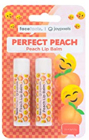 Face Facts Joy Pixels Peach Scented Lip Balms | Feeling Peachy | 2 x 4.25g Lip Balms | Vegan