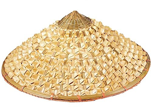Handgefertigter Gewebe -Strohhut Bambus Rattan Kegel Hut Retro Tourismus Sonnenschandhut Vietnamesische Kühlliste Hut