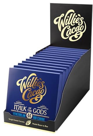 Willie's Cacao Bar - Milk of the Gods, 44% Milk Chocolate - 50g x 12 - Rich Nutty notes - Artisan Made