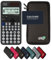 Casio fx-87DE CW ClassWiz inkl. WYNGS Schutztasche Schwarz - Wissenschaftlicher Taschenrechner - Basic Paket
