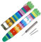 Rihahisy Silikon-Armband/Uhrenarmband aus Silikon mit silberner Edelstahlschließe als Ersatz für Swatch(17mm, Rainbow)