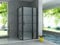 Aloni Cabina doccia con porta basculante + elemento fisso + parete laterale nero opaco 90 x 140 x 200 cm