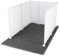 Midollarle Cat Litter Box Pee Shields, 6pcs Cat Litter Box Enclosure Splash Guard with Large Litter Mat for Open Top Litter Pan Easy Clean