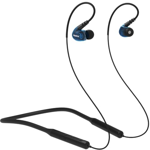 Joysico Wireless Earbuds for Kids Women Small Ears with Ear Hook, 12H Playtime Neckband Bluetooth Headphones w Mic, Cell Phone Headset IPX5 Sweatproof Sport Over Ear Earphones for Running Workout