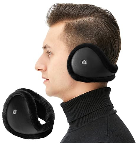 LdawyDE Cache Oreille Homme, Bonnets doreilles épais augmenter, Chaud et Coupe-vent Protège-oreilles pour hommes et femmes, bonnets doreilles en fourrure