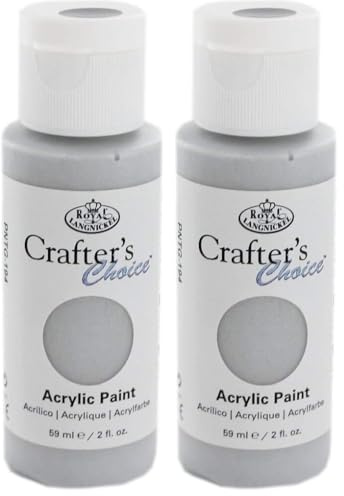 Royal & Langnickel 1430212540 Acrylic Paint 59ml - Color: Silver (Pack of 2)