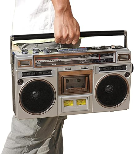 Cassette Boombox, Radio Cassette, Boombox Stereo, Radio FM Am, Con Grabación, Soporte USB TF Auriculares, Radio Cassette Vintage Años 80 Portátil Multibanda Am/FM/SW,Retro Boombox Reproductor Grabador