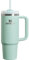 STANLEY Quencher H2.0 FlowState Trinkbecher, vakuumisoliert, aus Edelstahl mit Deckel und Trinkhalm, für Wasser, Eistee oder Kaffee (Minzgrün, 1,2 Liter)