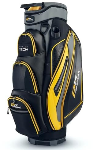 PowaKaddy PREMIUM TECH GOLF CART TROLLEY BAG - BLACK/YELLOW